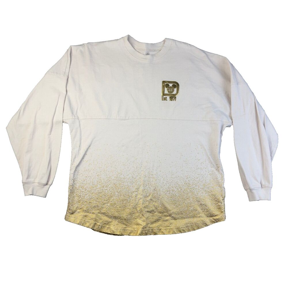Walt Disney World Spirit Jersey Adult Medium Pink Gold 50th Anniversary Cotton